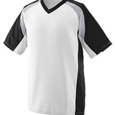 Youth Wicking Polyester V-Neck Short-Sleeve Jersey with Inserts Thumbnail